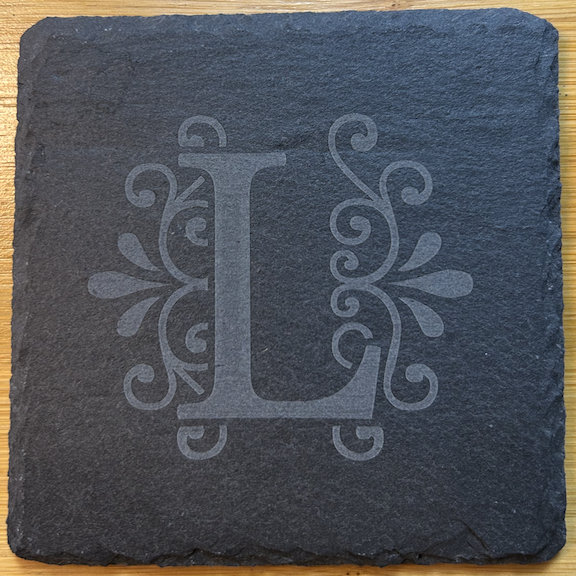 Monogrammed Slate Coaster (set of 4)