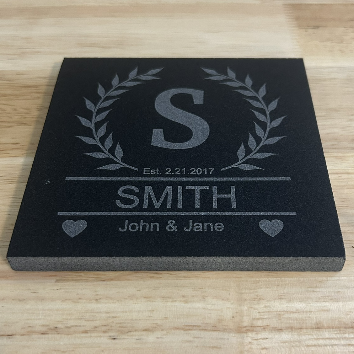 Engraved Family Name Plaque