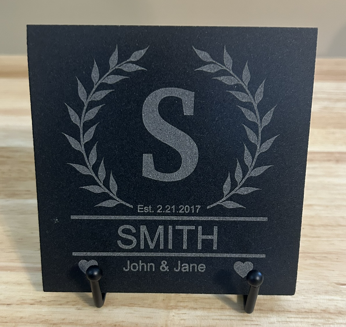 Engraved Family Name Plaque